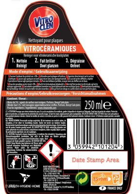 Pistolet nettoyant vitrocéramique et induction Vitroclen 250ml