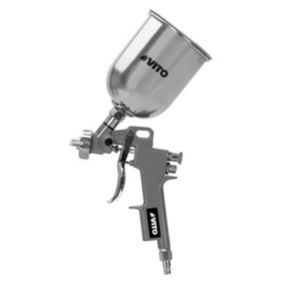 Pistolet à peinture 3 - 5 bar Réservoir 600ml Filetage Air 1/4-6mm Raccord rapide VITO