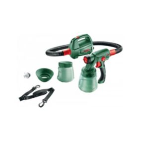 Pistolet à peinture 440w Bosch PFS 2000 2 flacons de 800 ml. 3 positions de réglage. 2 buses d'utilisation. Sangle.