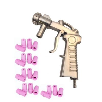 Pistolet sablage aérogommage pour Sableuse Aérogommeuse Microbilleuse Cabine de Sablage + 20 Buses