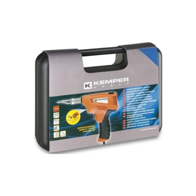 Pistolet à souder 200W- 230V Kit complet avec mallette, 2 pannes, pâte à souder, bobine d'étain Réglage 3 puissances KEMPER