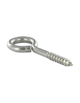Piton Bois 4X30 Filetée sur 18 Longueur total 45 Oeil 8 Inox A2 - 10 pièces