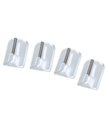 Pitons Adhésifs pour Tringle Extensible - Lot de 4