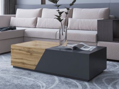 Pitt - table basse - 124 cm - style industriel - Best Mobilier