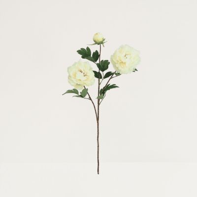 Pivoine artificielle en tige blanche 70cm lot de 4