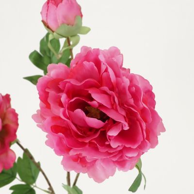 Pivoine artificielle en tige rose 70cm lot de 4