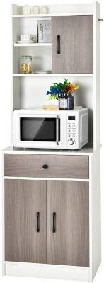 Placard de Rangement avec Stockage a Plusieurs Niveaux avec Trous de Cable Armoire de Rangement avec Etagere Reglable