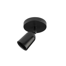 Plaflonnier Noir Rond Orientable 120mm 1xGU10 Max 10W