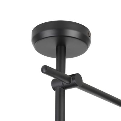 Plafonnier 3 lumières E14 10W GoodHome Yarra noir mat L.60 x L.52 x H.51 cm