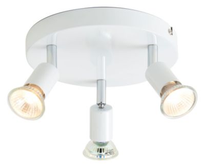 Trio Leuchten Spot Mural SHARP 817170131 Blanc Mat - Couvercle Doré/Blanc GU10 Orientable