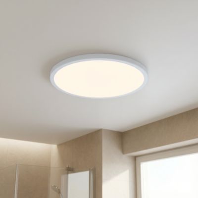 Plafonnier à LED blanc neutre 1700lm 14.5W IP44 ⌀30cm blanc GoodHome Thornaby