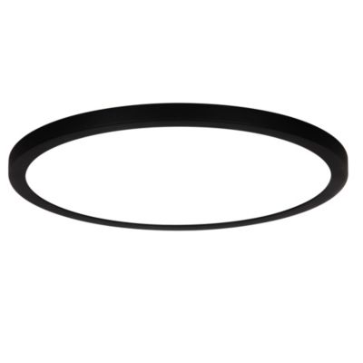 Plafonnier à LED connecté Myko noir dimmable 2300lm IP44 Ø40cm GoodHome Alvi