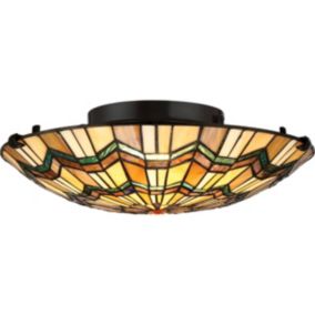 Plafonnier Alcott 2 lumières 60W E27