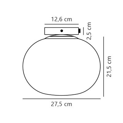 Plafonnier ALTON 27,5 Verrerie Laiton, H.24 - IP20 - E27 /Nordlux Intérieur