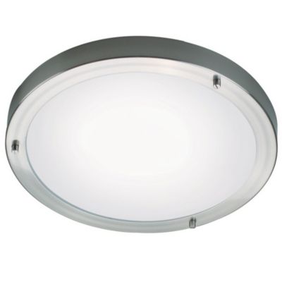 Plafonnier ANCONA Maxi Verrerie Acier Brossé, H.8.4 - IP44 - E27 /Nordlux Intérieur