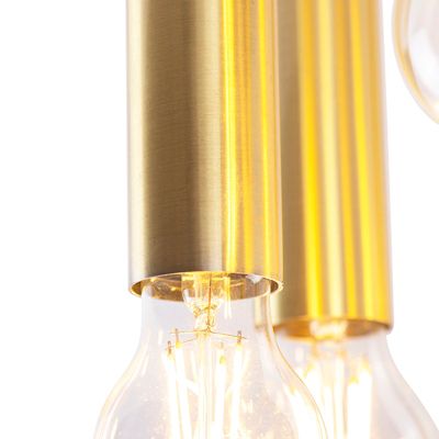 Plafonnier Art Déco doré 6 lumières - Tubi