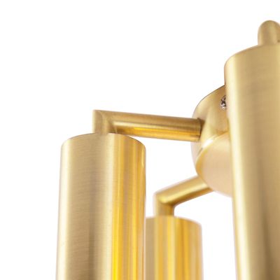 Plafonnier Art Déco doré 6 lumières - Tubi