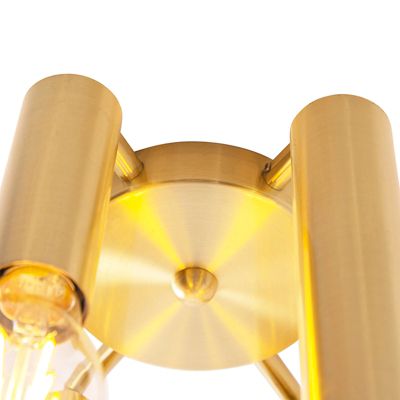 Plafonnier Art Déco doré 6 lumières - Tubi