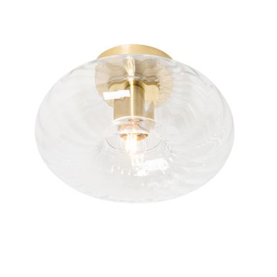 Plafonnier Art Déco doré avec verre - Ayesha