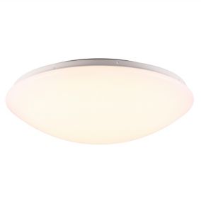 Plafonnier ASK, Métal, Couleur Blanc, LED Module, H.11.5, IP44 / NORDLUX Intérieur