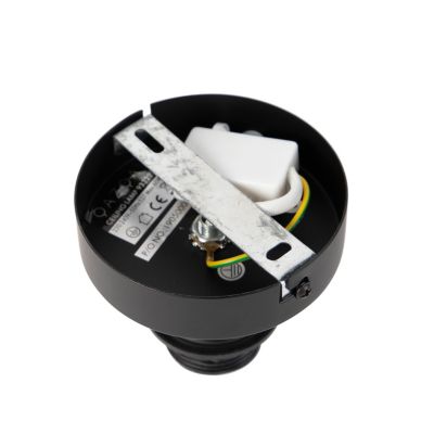 Plafonnier avec abat-jour en coton noir et or 25 cm - Combi Noir