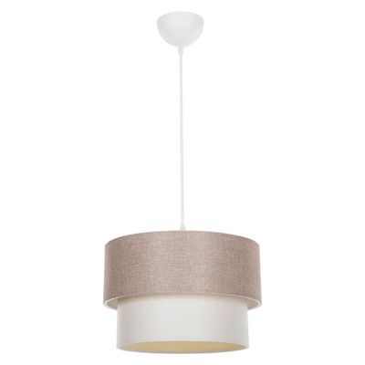 Plafonnier Beige E27 Design Élégant D30x72cm pour Intérieur