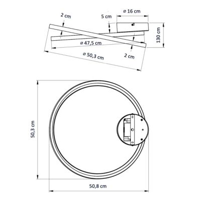 Plafonnier blanc design LED dimmable 50 cm - Unity