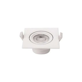 Plafonnier carré encastrable blanc LED 5W COB éclairage 25W - Blanc Chaud 2700K