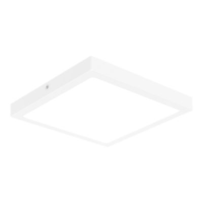 Plafonnier carré blanc LED integrée Hestia blanc neutre L.30 x l.30cm IP20 1800lm 17W GoodHome