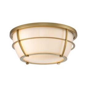 Plafonnier Chance 2 lumières Abat-Jour Verre Opale