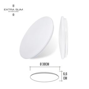 Plafonnier Circulaire Extra-Plat 24W 1680lm (100W) - Blanc Naturel 4000K