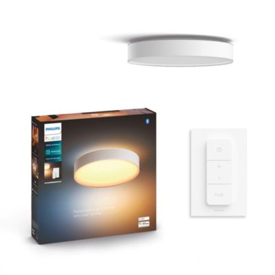 Plafonnier connecté dimmable Bluetooth Philips Hue IP44 Circulaire 2450lm 19,2W blanc