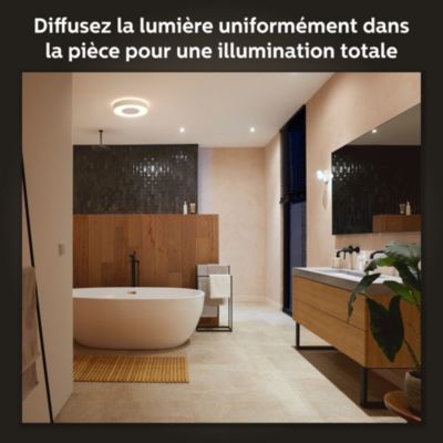 Plafonnier connecté dimmable Bluetooth Philips Hue IP44 Circulaire 2450lm 19,2W blanc