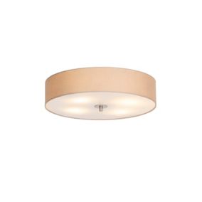 Plafonnier Country beige 50 cm - Tambour