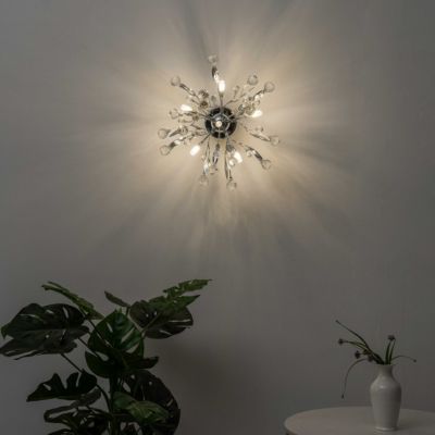 Plafonnier cristal chromé 6 lumières - Steinbach