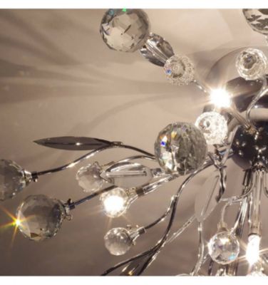 Plafonnier cristal chromé 6 lumières - Steinbach