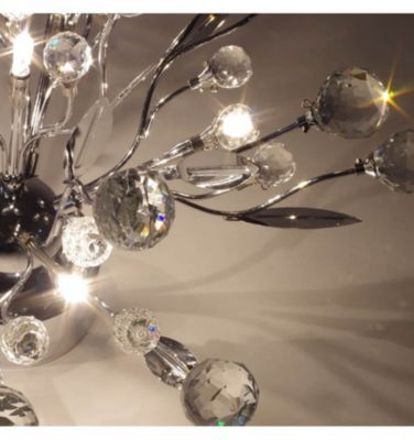 Plafonnier cristal chromé 6 lumières - Steinbach