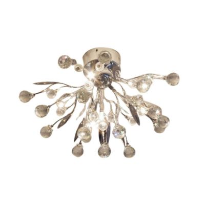 Plafonnier cristal chromé 6 lumières - Steinbach