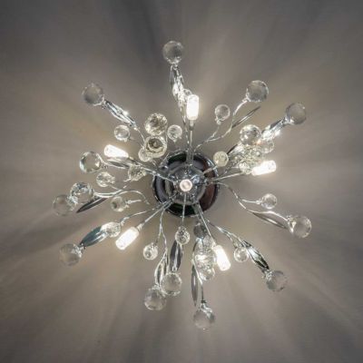 Plafonnier cristal chromé 6 lumières - Steinbach
