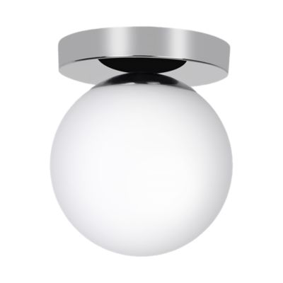 Plafonnier de salle de bain E14 40W IP44 Ø16cm GoodHome argent
