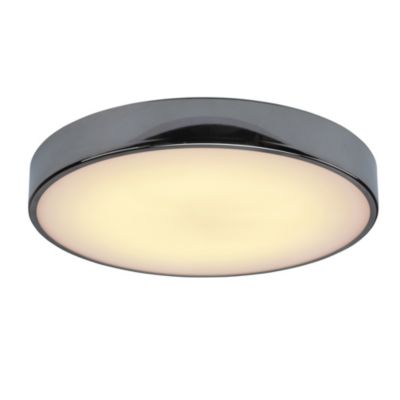 Plafonnier de salle de bain Wapta LED intégrée 1200lm 12W IP44 Ø28,3cm blanc froid & blanc chaud GoodHome noir brillant