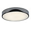 Plafonnier de salle de bain Wapta LED intégrée 1200lm 12W IP44 Ø28,3cm blanc froid & blanc chaud GoodHome noir brillant