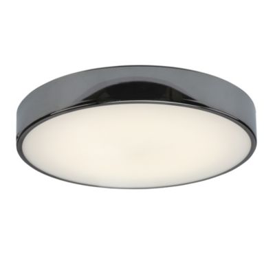 Plafonnier de salle de bain Wapta LED intégrée 1200lm 12W IP44 Ø28,3cm blanc froid & blanc chaud GoodHome noir brillant