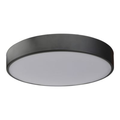 Plafonnier de salle de bain Wapta LED intégrée 1200lm 12W IP44 Ø28,3cm blanc froid & blanc chaud GoodHome noir