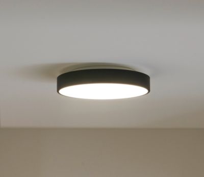 Plafonnier de salle de bain Wapta LED intégrée 1200lm 12W IP44 Ø28,3cm blanc froid & blanc chaud GoodHome noir