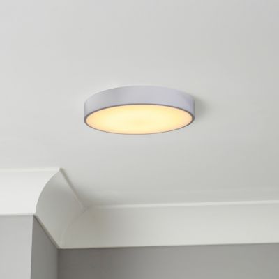 Plafonnier de salle de bain Wapta LED intégrée blanc 1200lm 12W IP44 Ø28,3cm blanc froid & blanc chaud GoodHome