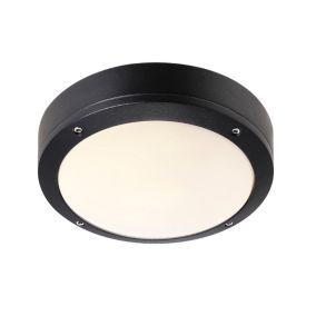 Plafonnier DESI, Aluminium, Couleur Noir, E27, H., IP44 / NORDLUX Extérieur