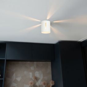 Plafonnier design blanc avec effet de lumière - Yana