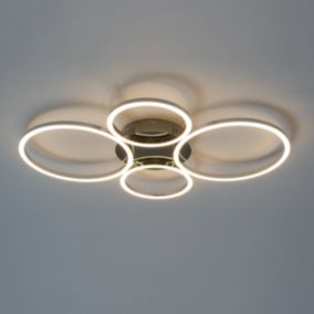 Plafonnier design LED 4 cercles - Paciano