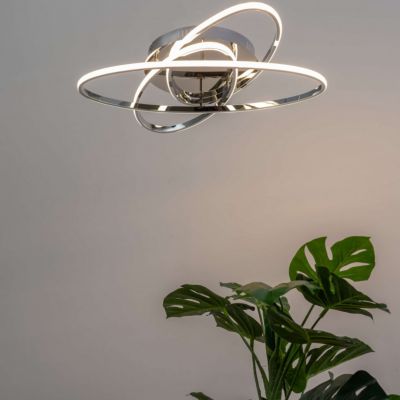 Plafonnier design LED dimmable chrome - Paciano